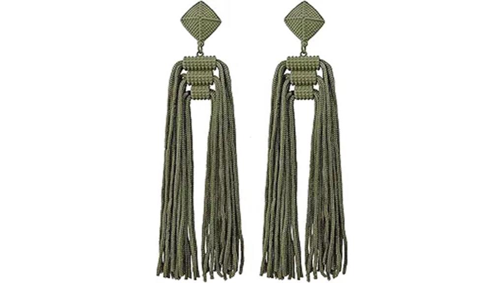 elegant tassel dangle earrings