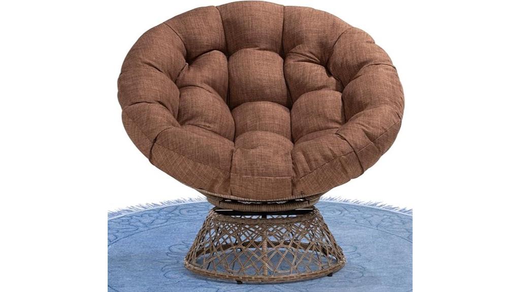 ergonomic wicker papasan chair