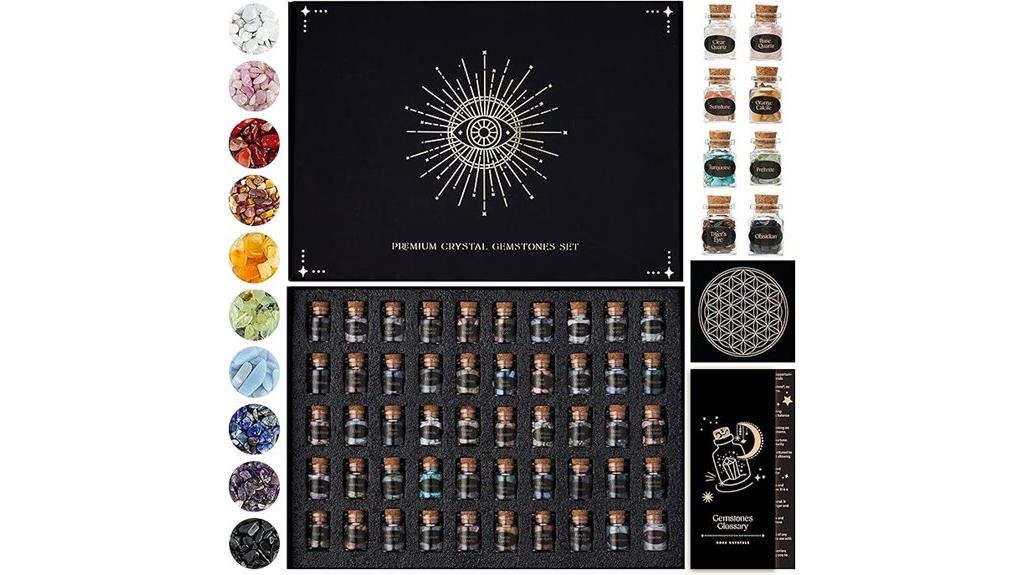 fifty crystals and stones