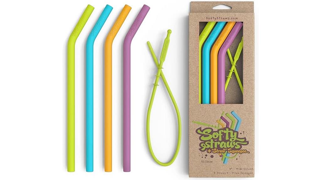 flexible 9 inch silicone straws
