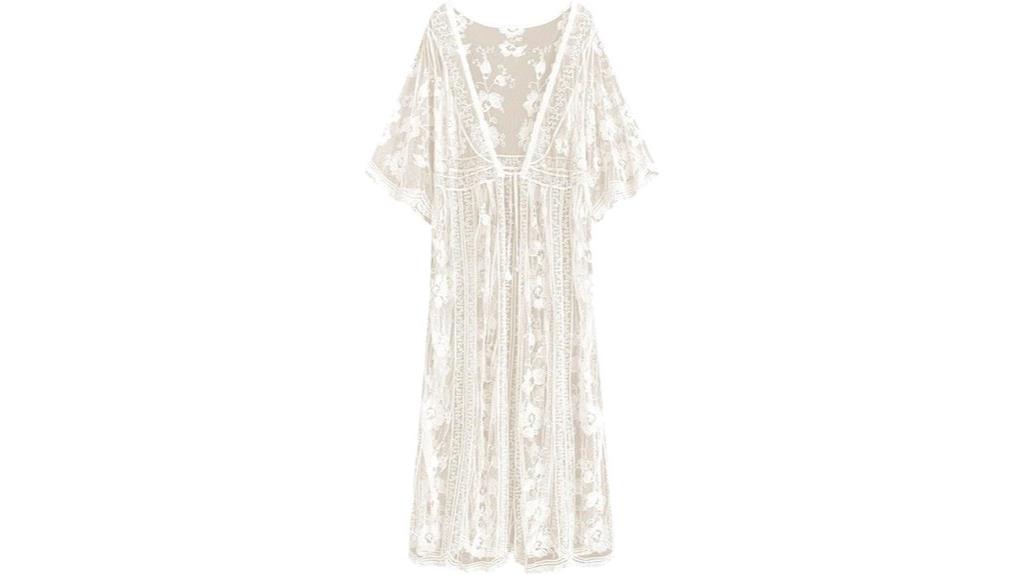 floral lace beach kimono