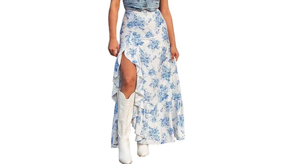 floral maxi skirt