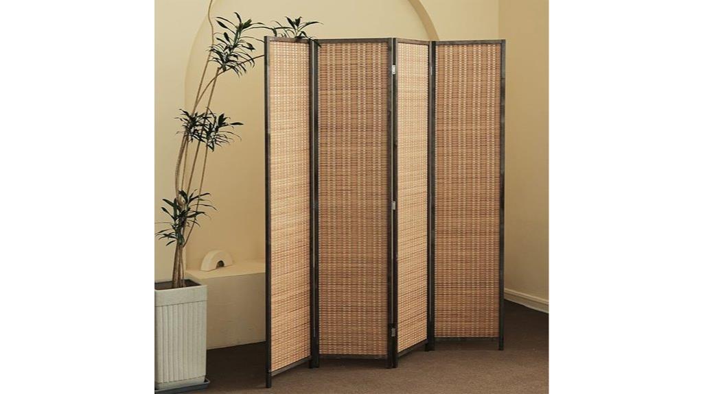 four panel folding room divider