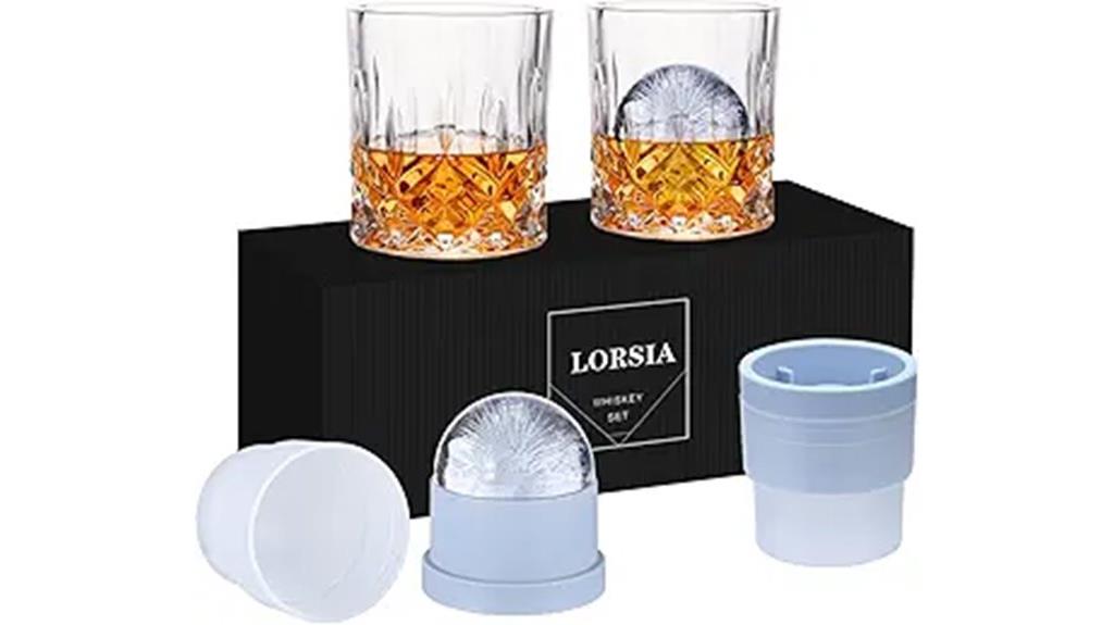 four whiskey glasses set