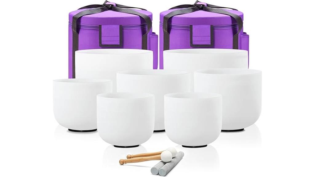 frosted quartz singing bowls