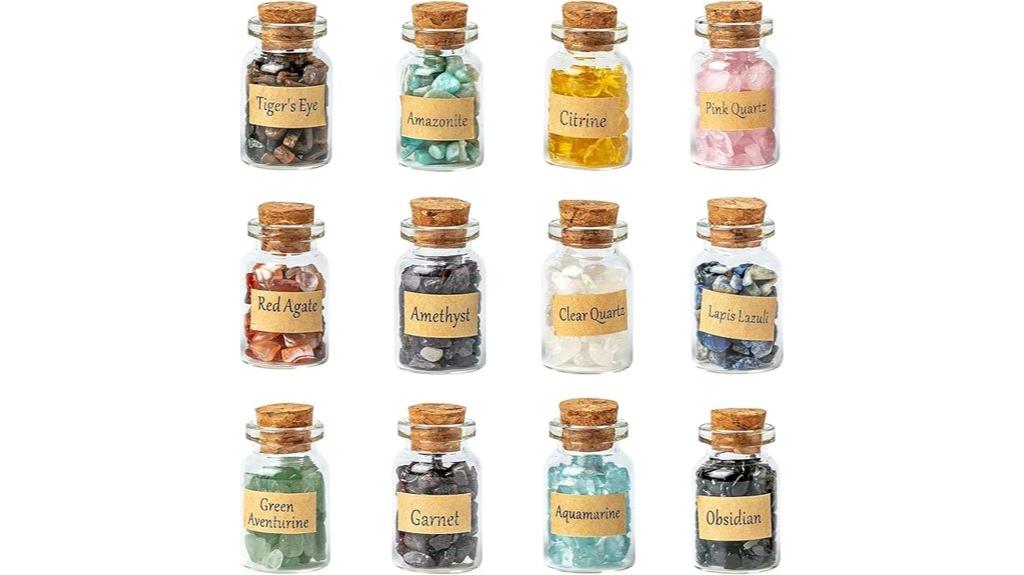 gemstone bottles healing set