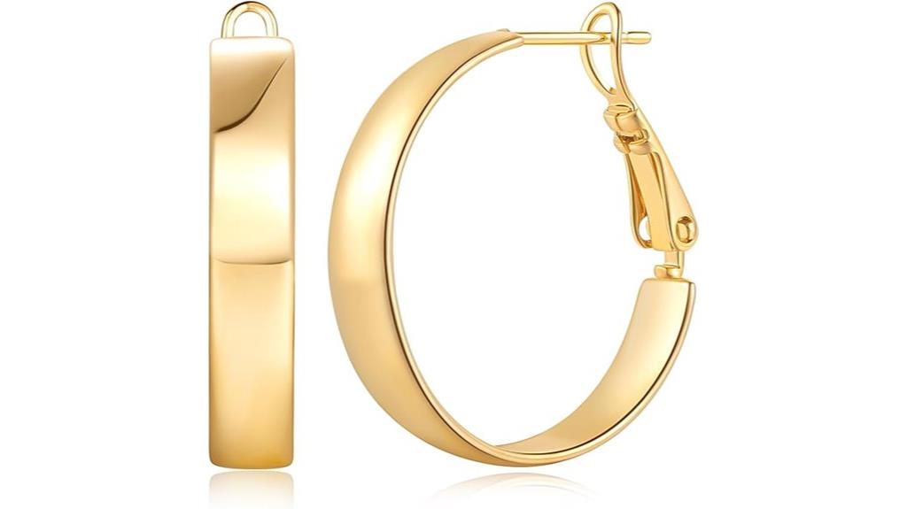 gold 22mm hoop earrings