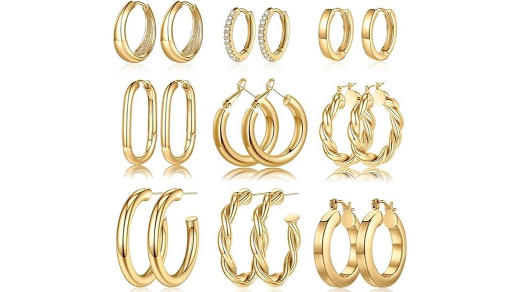 gold hoop earrings