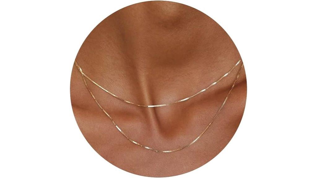 gold layered necklaces