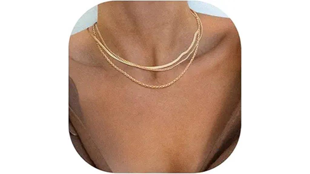 gold layered women s necklace