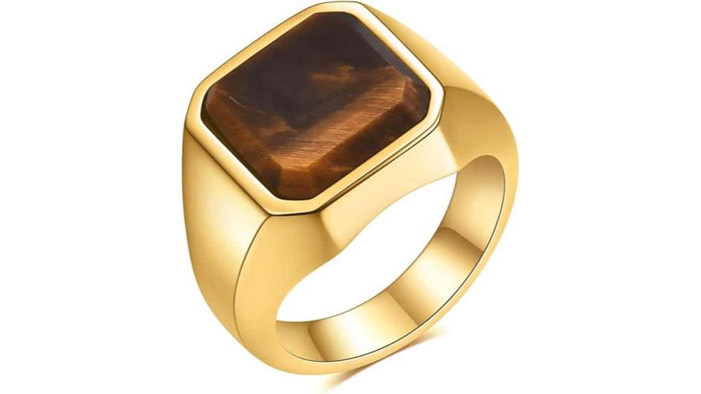 gold silver black plated signet