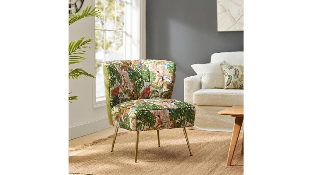 golden leg accent chair