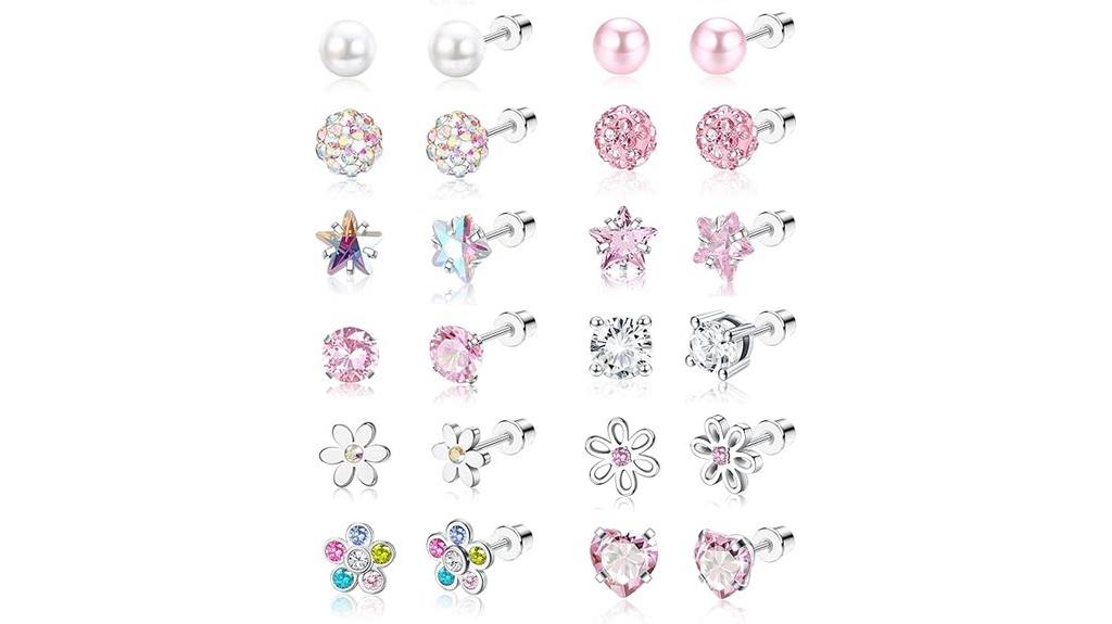 hypoallergenic screw back earrings