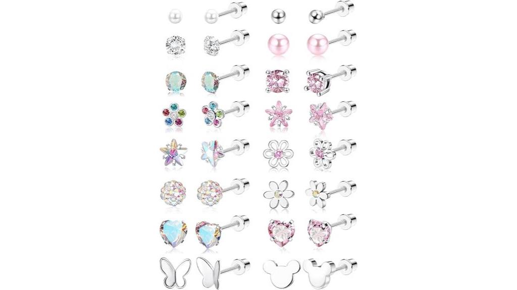 hypoallergenic screw back earrings
