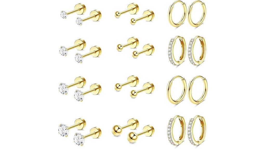 hypoallergenic surgical steel earrings