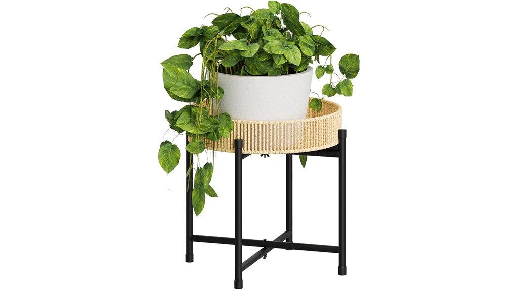 indoor boho rattan stand