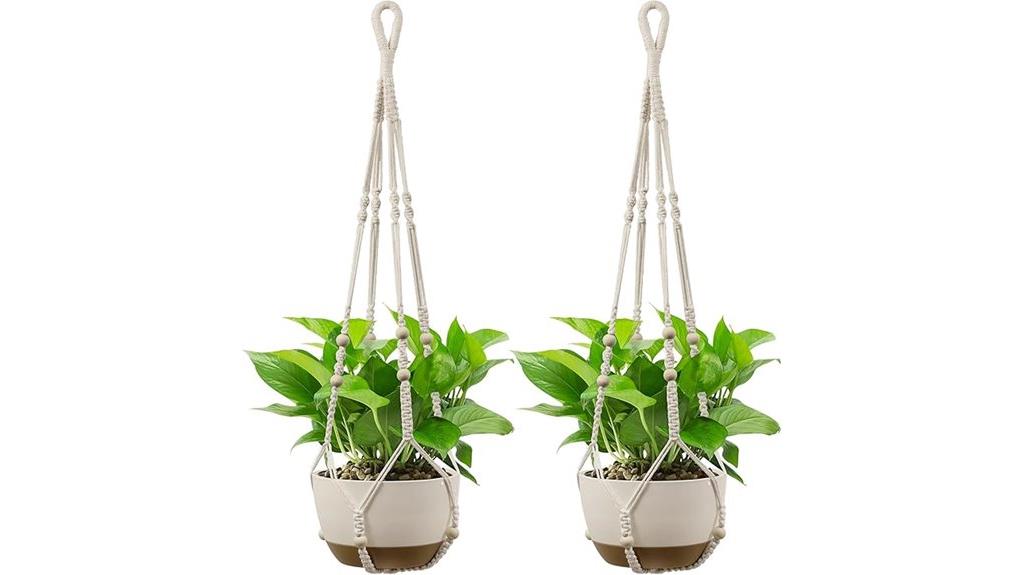 ivory two pack plant hangers