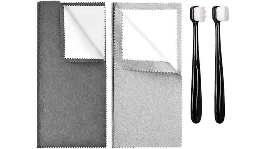 jewelry cleaning cloth brushes