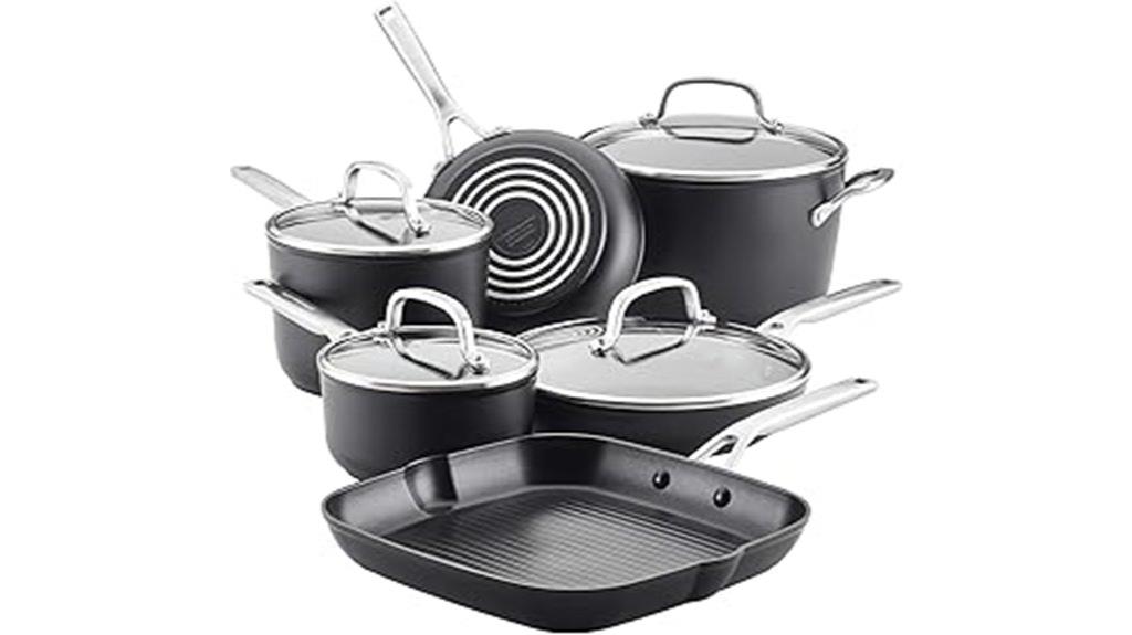 kitchenaid 10 piece nonstick cookware
