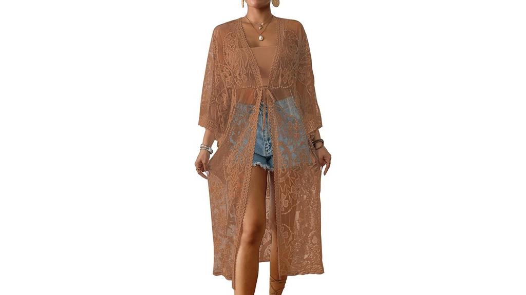 lace kimono swim cover