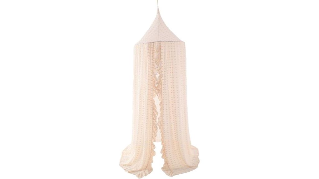 lace pom pom canopy