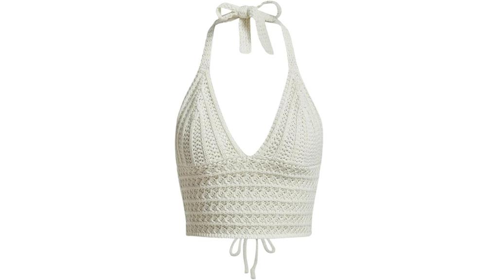 lace up backless crop