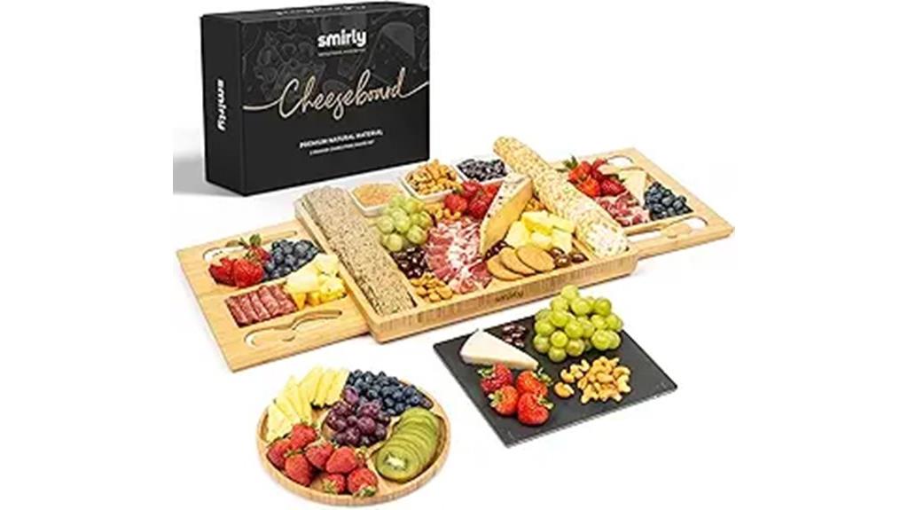 large bamboo cheese platter