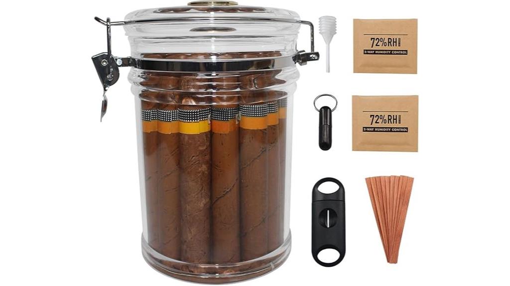 large clear acrylic humidor