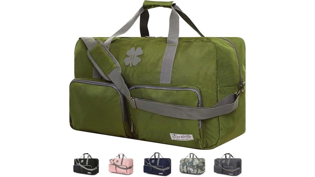 large green travel duffel