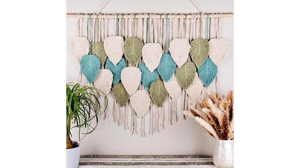 large macrame leaf wall hanging
