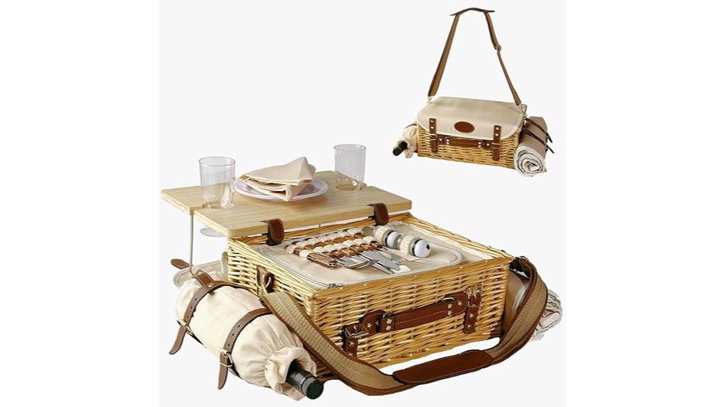 large wicker picnic basket