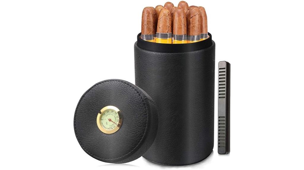 leather cedar wood cigar humidor