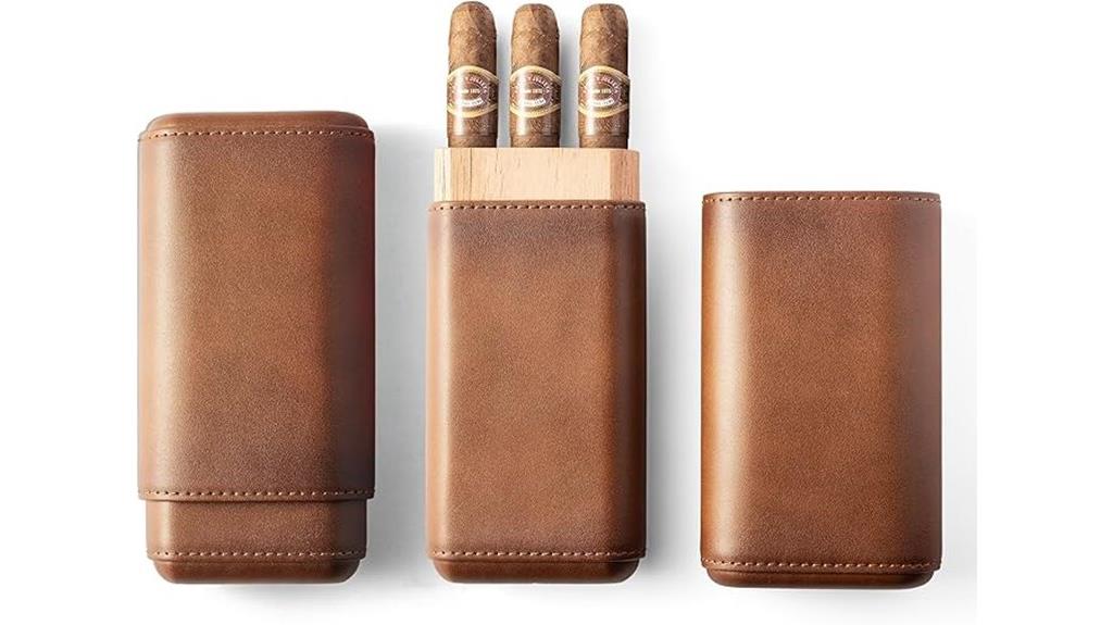leather cigar travel case