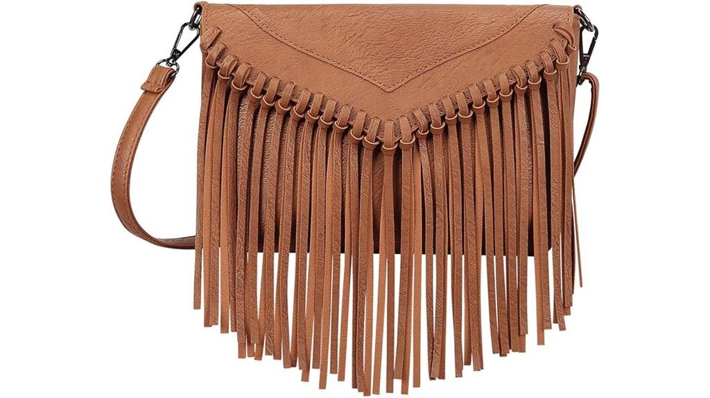leather fringe crossbody bag