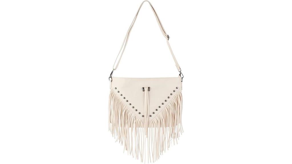 leather fringe messenger bag