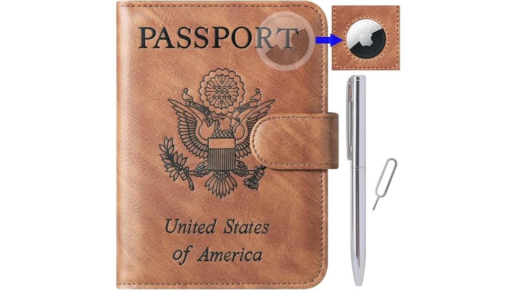 leather rfid travel wallet