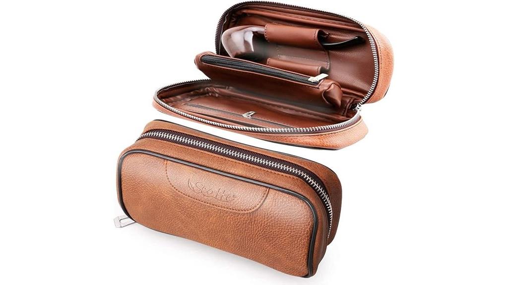 leather tobacco pipe pouch