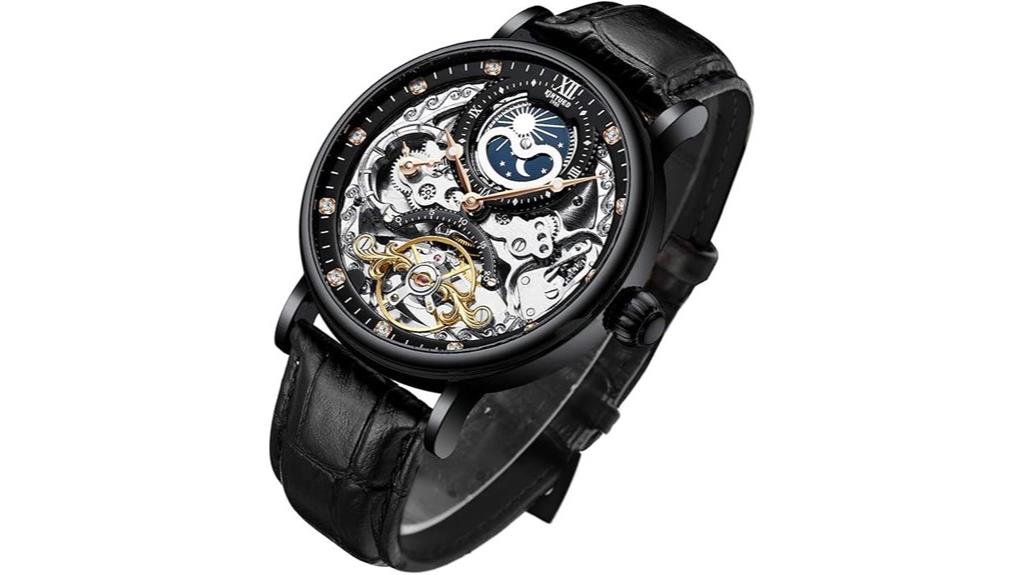 luxury skeleton automatic watch