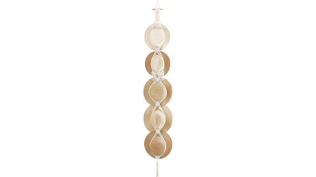 macrame hat wall hanger