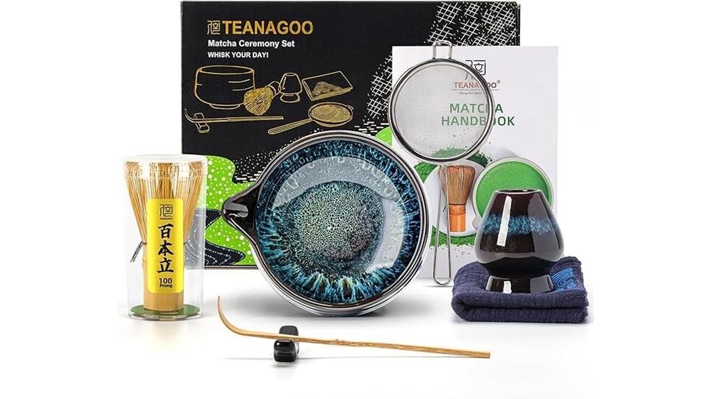 matcha whisk set blue