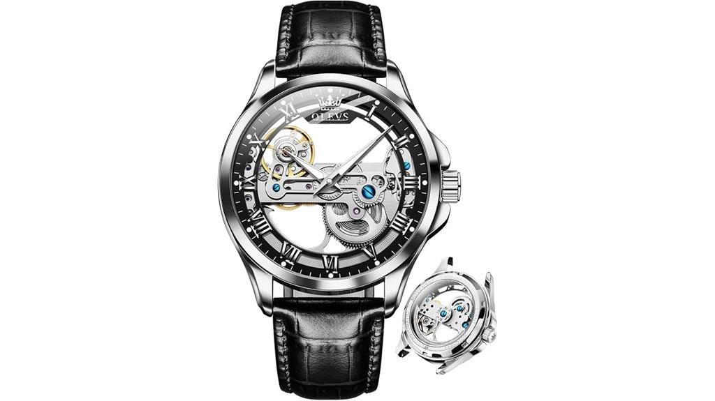 men s mechanical skeleton watch