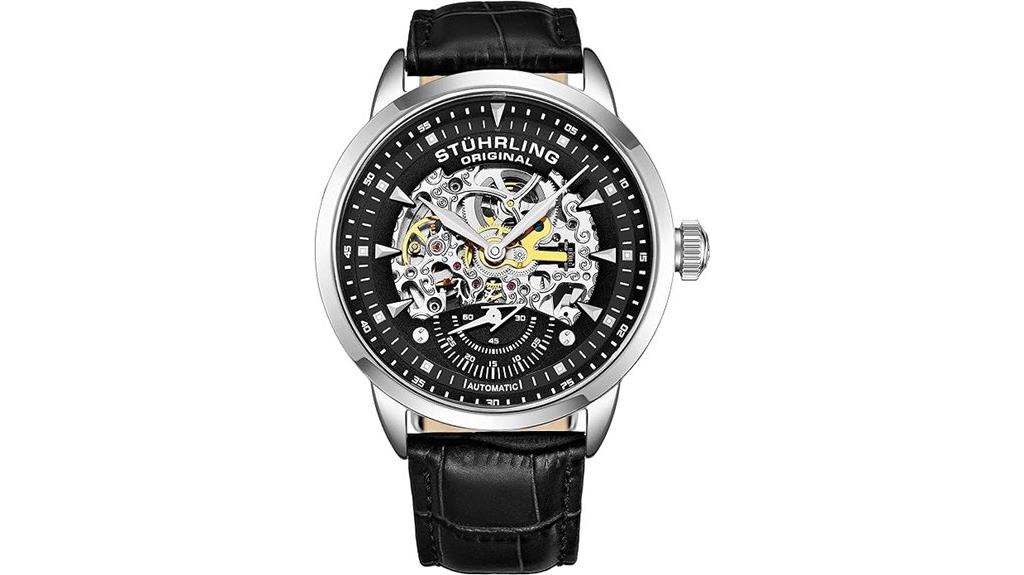 men s skeleton automatic watch