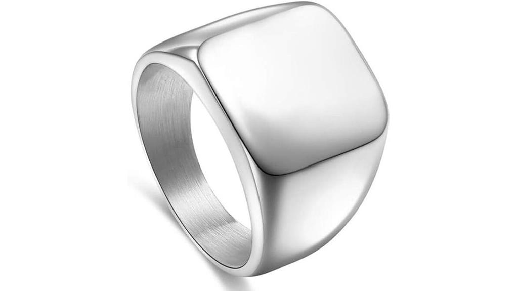 men s steel square ring
