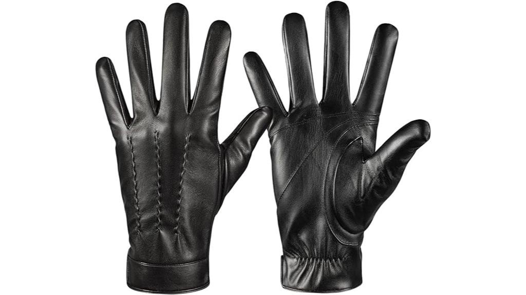 men s winter leather gloves