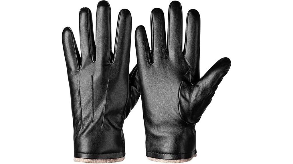 men s winter pu gloves