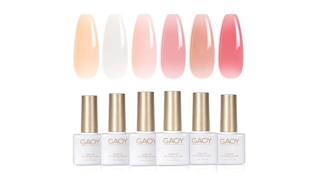 milky white gel set