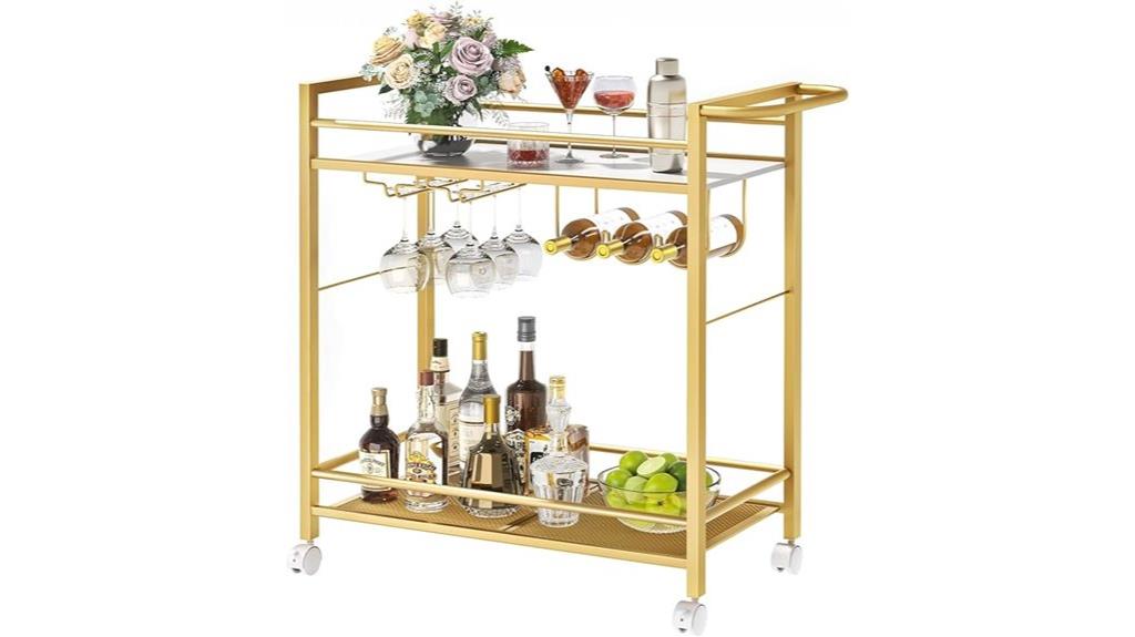mobile bar storage cart
