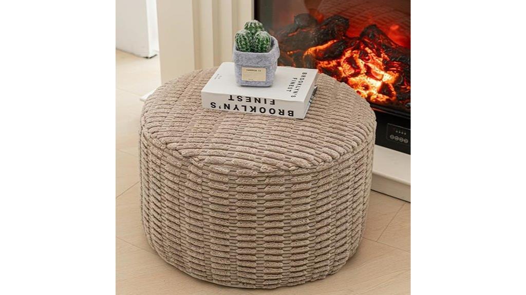 modern foam filled ottomans