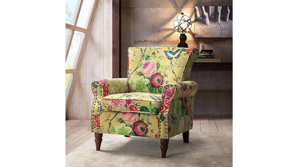 modern wingback wood chair