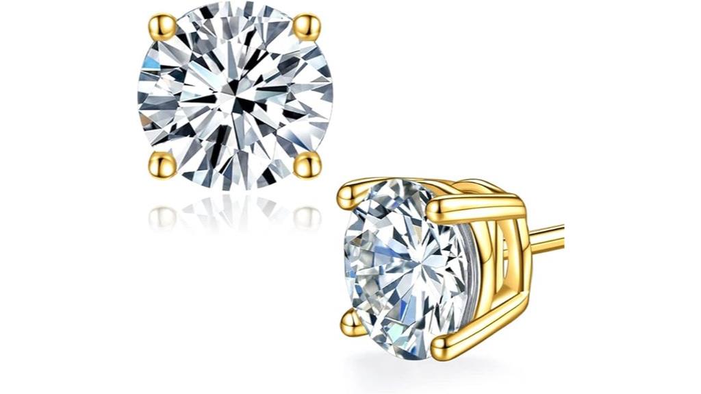 moissanite sterling silver earrings